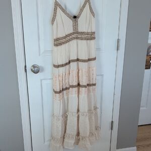 Me 2 Magic Boho Ivory Dress with Beige Details